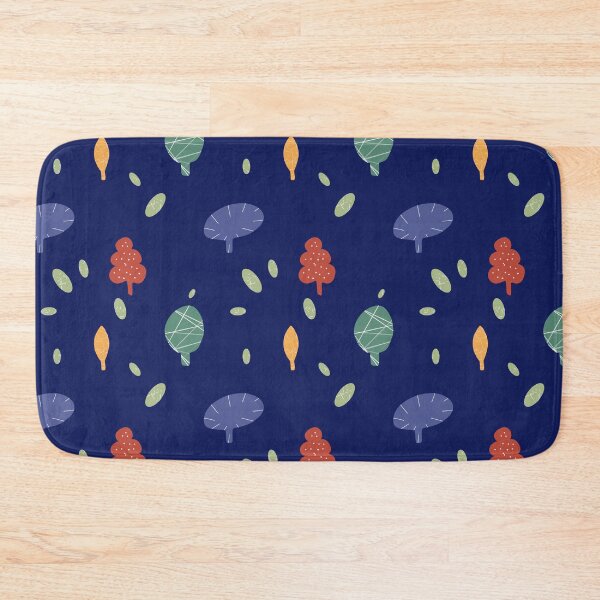 Item preview, Tree colorful textured abstract deep blue pattern designed and sold by Yana Mustafina | Boho Soulful Designs.