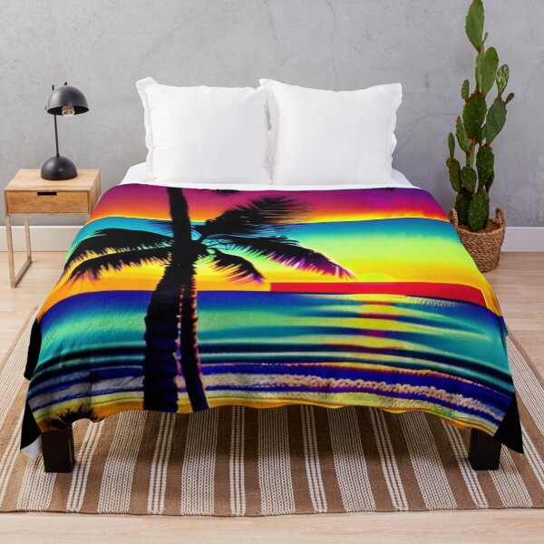 Item preview, 80s Neon Abstract Beach Serenity 42 designed and sold by Benito Del Ray.