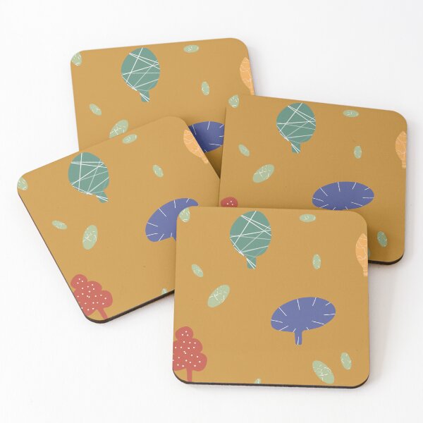 Item preview, Tree colorful textured abstract fun yellow pattern designed and sold by Yana Mustafina | Boho Soulful Designs.