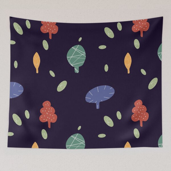 Item preview, Tree colorful textured abstract violet fun pattern designed and sold by Yana Mustafina | Boho Soulful Designs.