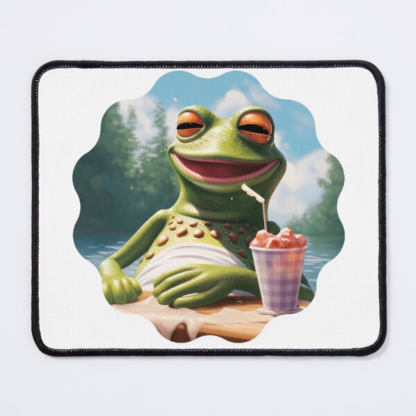 Item preview, Funny Frog Summer Sunbathing Frog designed and sold by ArtFromBeyond.