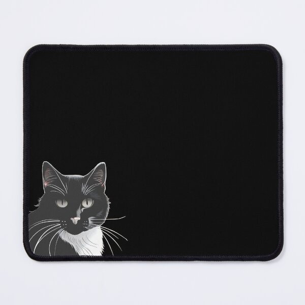 Item preview, Black And White Cat In Corner Looking (Darker Background Version) designed and sold by jenmountainen.