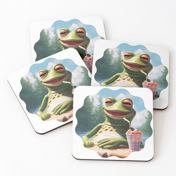 Item preview, Funny Frog Summer Sunbathing Frog  designed and sold by ArtFromBeyond.