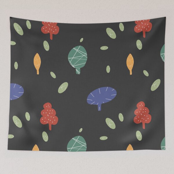 Item preview, Tree colorful textured abstract grey cute pattern designed and sold by Yana Mustafina | Boho Soulful Designs.