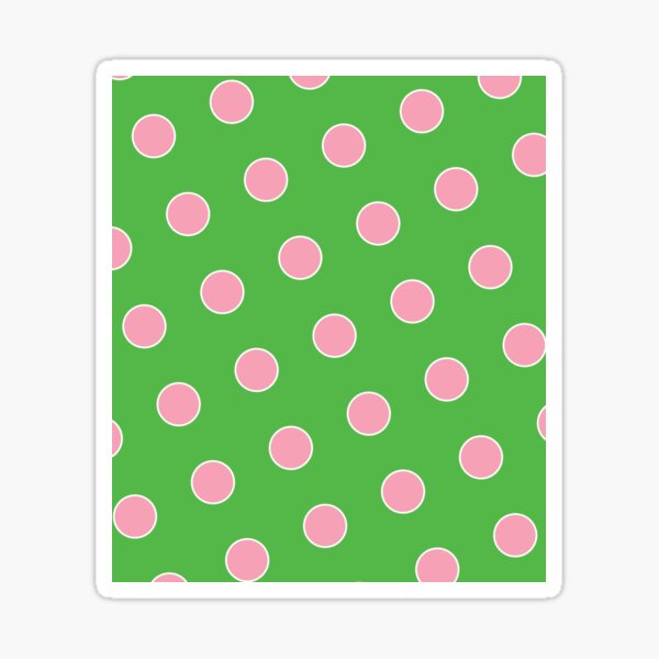 Pink and Green Ivy Leaf aka Fern Pattern Sticker for Sale by