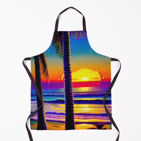 Aperçu de l'œuvre 80s Neon Abstract Beach Sérénité 44 créée et vendue par Benito Del Ray.