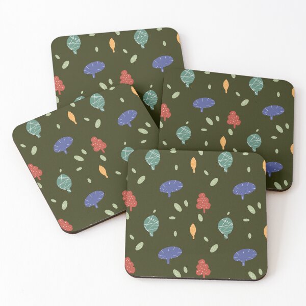 Item preview, Tree colorful textured abstract green fun pattern designed and sold by Yana Mustafina | Boho Soulful Designs.