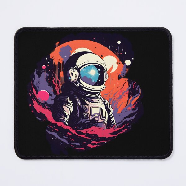 Item preview, Celestial Odyssey: Abstract Astronaut in Neon Expanse designed and sold by BNCH44.
