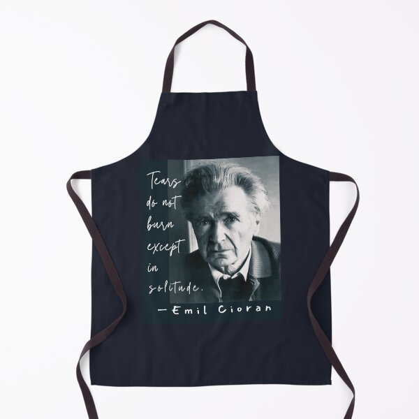 Item preview, Copy of Emil Cioran portrait and quote: Tears do not burn except in solitude. designed and sold by artbleed.