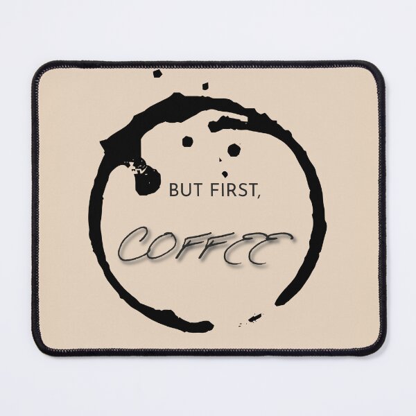 Item preview, But first, coffee text on a beige background designed and sold by Digital-Thought.