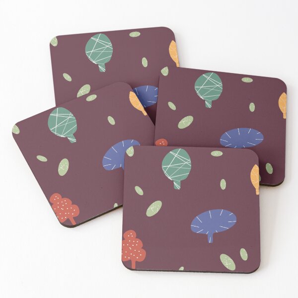 Item preview, Tree colorful textured abstract plum cute pattern designed and sold by Yana Mustafina | Boho Soulful Designs.