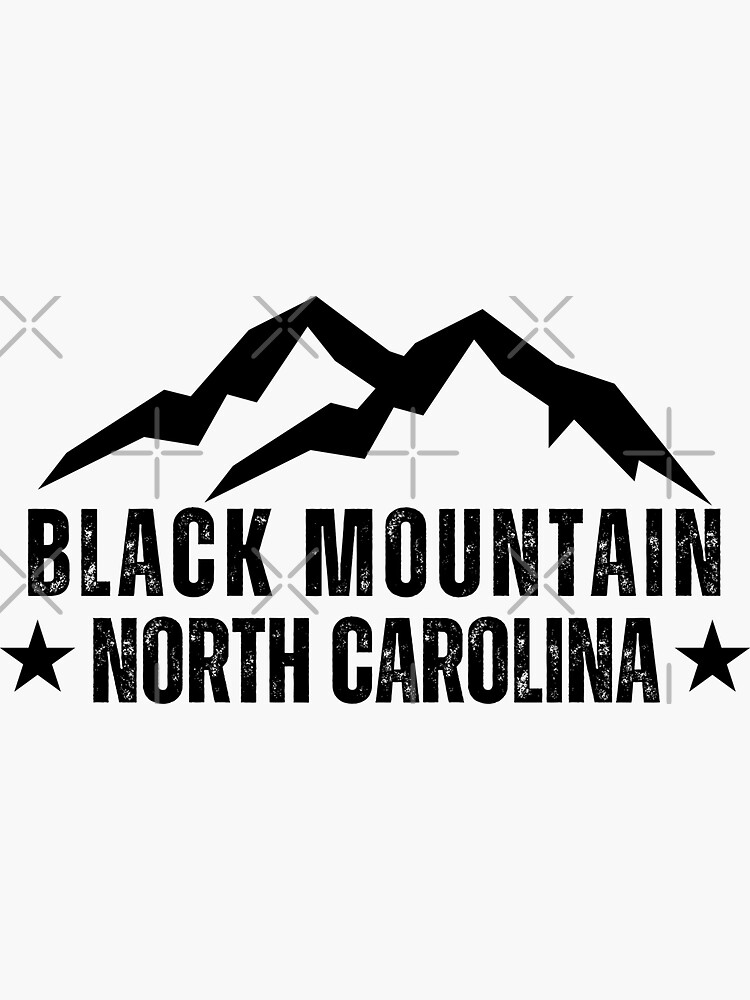 "Black Mountain North Carolina, NC Mountain Vintage" Sticker for Sale