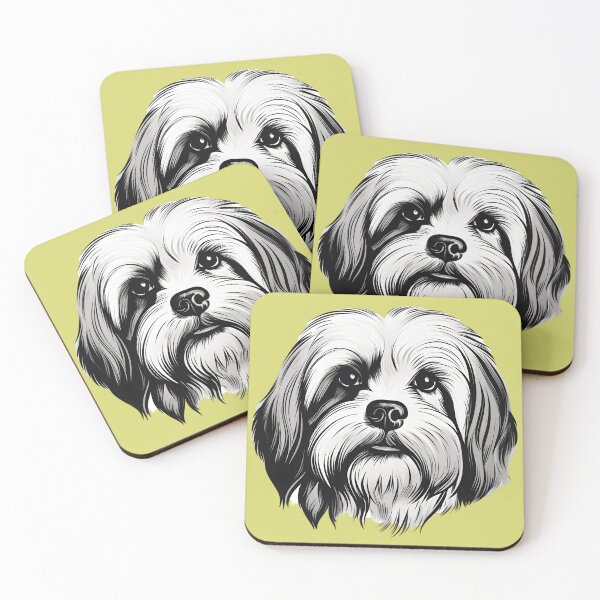 Item preview, Lhasa Apso Head Clip Art Graphic designed and sold by KumbayArt.