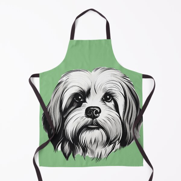 Item preview, Lhasa Apso Head Clip Art Graphic designed and sold by KumbayArt.