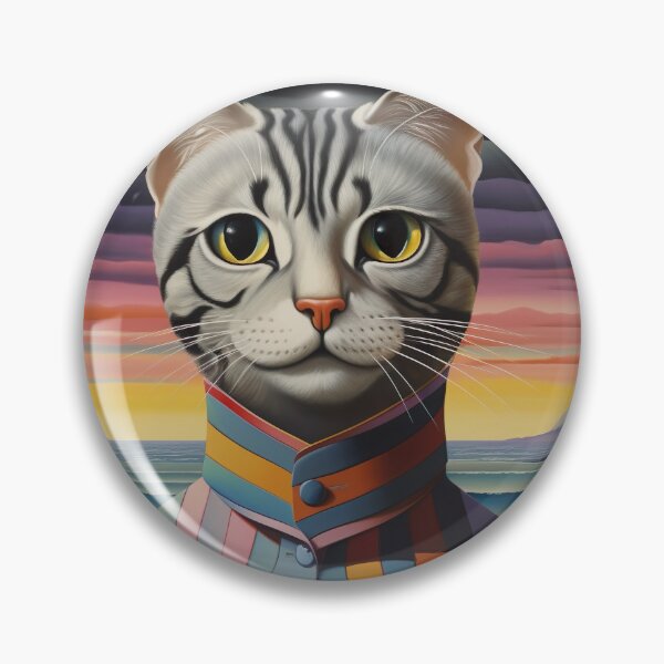 Item preview, Seaside Serenade - A Colorful Cat by the Expansive Ocean designed and sold by vadimcarazan.