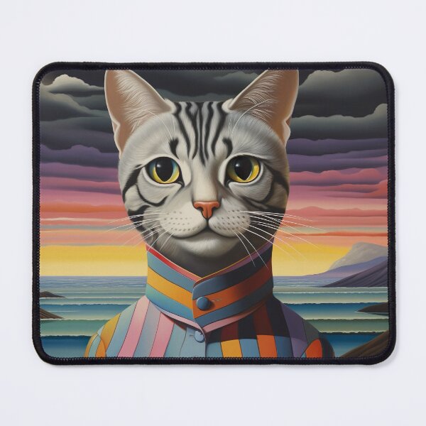 Item preview, Seaside Serenade - A Colorful Cat by the Expansive Ocean designed and sold by vadimcarazan.