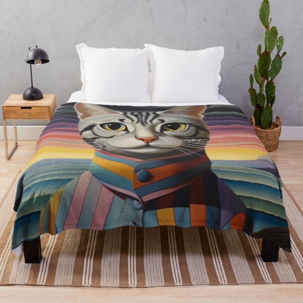 Item preview, Seaside Serenade - A Colorful Cat by the Expansive Ocean designed and sold by vadimcarazan.