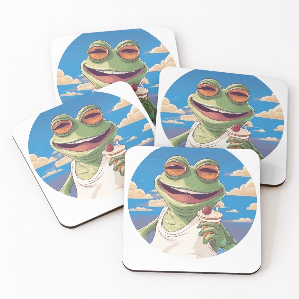 Item preview, Funny Frog Summer Sunbathing Frog  designed and sold by ArtFromBeyond.