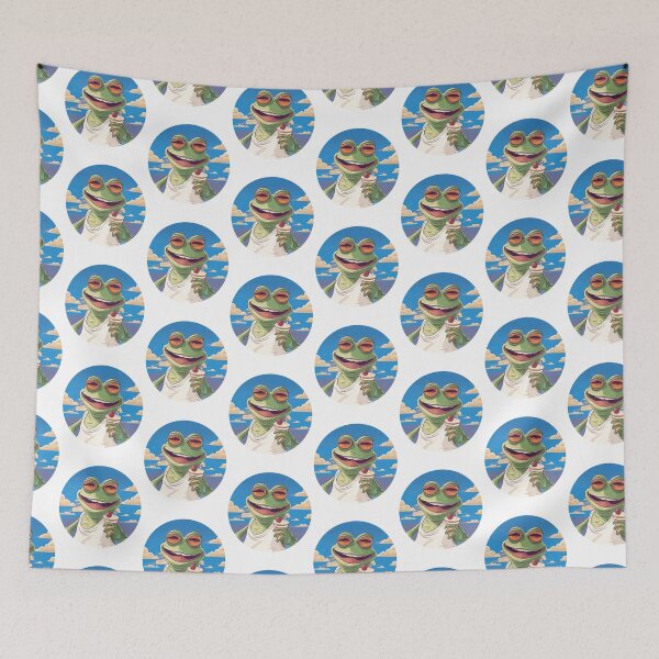 Item preview, Funny Frog Summer Sunbathing Frog  designed and sold by ArtFromBeyond.