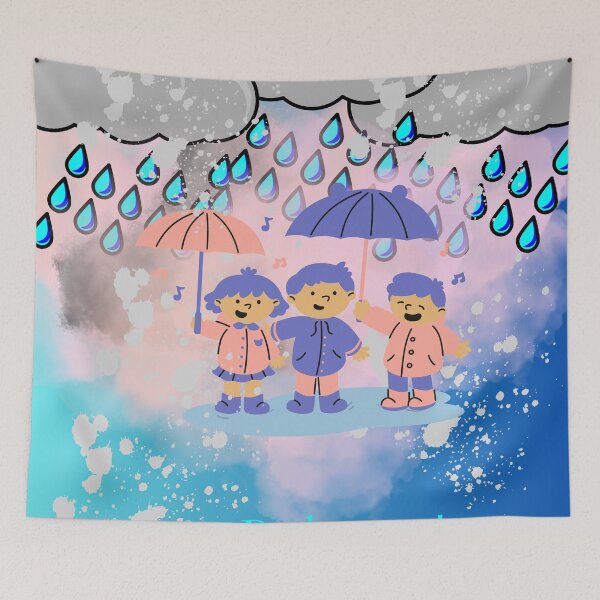 Item preview, Be Happy Children Rain T-Shirt and Stickers designed and sold by csillatorma.