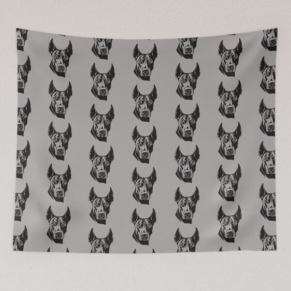 Item preview, Dobermann Head Clip Art Graphic designed and sold by KumbayArt.