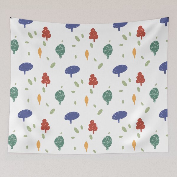 Item preview, Tree colorful textured abstract simple fun pattern designed and sold by Yana Mustafina | Boho Soulful Designs.