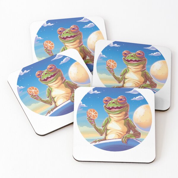 Item preview, Funny Frog Summer Sunbathing Frog  designed and sold by ArtFromBeyond.