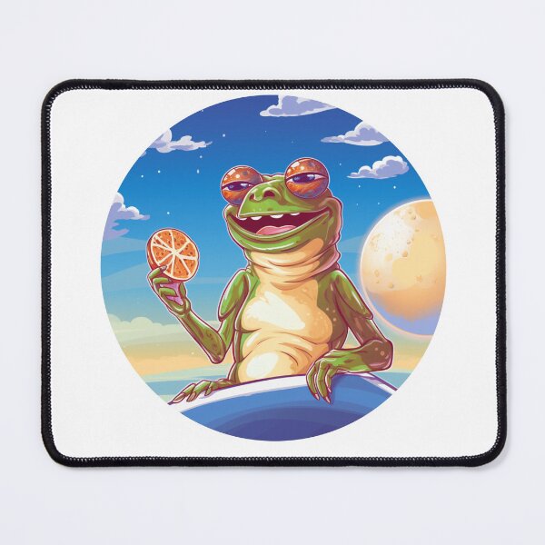 Item preview, Funny Frog Summer Sunbathing Frog designed and sold by ArtFromBeyond.