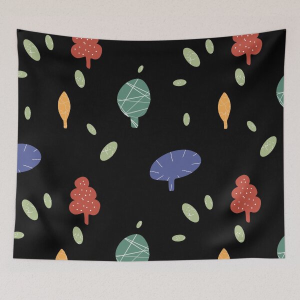 Item preview, Tree colorful textured abstract black cute pattern designed and sold by Yana Mustafina | Boho Soulful Designs.