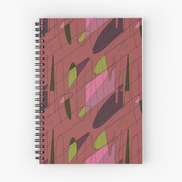 Item preview, Scribble color block fun chaotic coral pattern designed and sold by Yana Mustafina | Boho Soulful Designs.