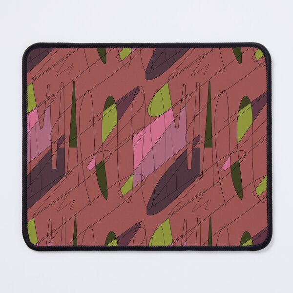 Item preview, Scribble color block fun chaotic coral pattern designed and sold by Yana Mustafina | Boho Soulful Designs.