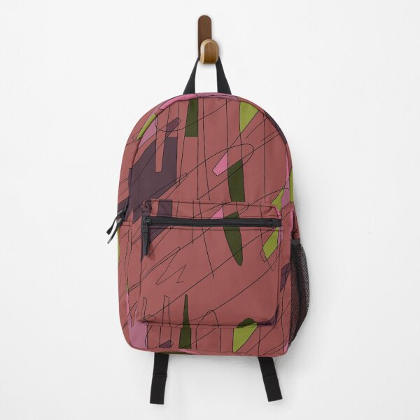 Item preview, Scribble color block fun chaotic coral pattern designed and sold by Yana Mustafina | Boho Soulful Designs.