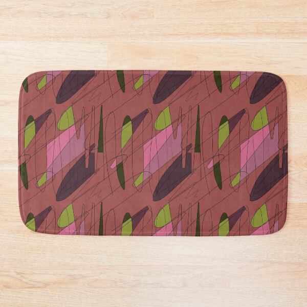 Item preview, Scribble color block fun chaotic coral pattern designed and sold by Yana Mustafina | Boho Soulful Designs.