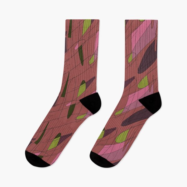 Item preview, Scribble color block fun chaotic coral pattern designed and sold by Yana Mustafina | Boho Soulful Designs.