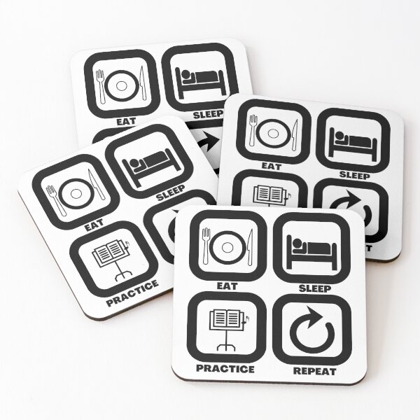Item preview, eat, sleep, practice and repeat designed and sold by vidademusico.
