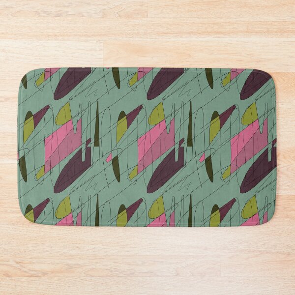 Item preview, Scribble color block fun chaotic turquoise pattern designed and sold by Yana Mustafina | Boho Soulful Designs.