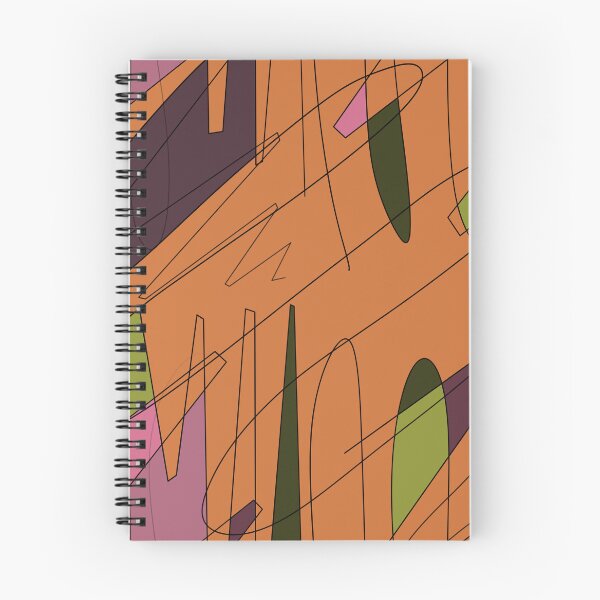 Item preview, Scribble color block fun chaotic orange pattern designed and sold by Yana Mustafina | Boho Soulful Designs.