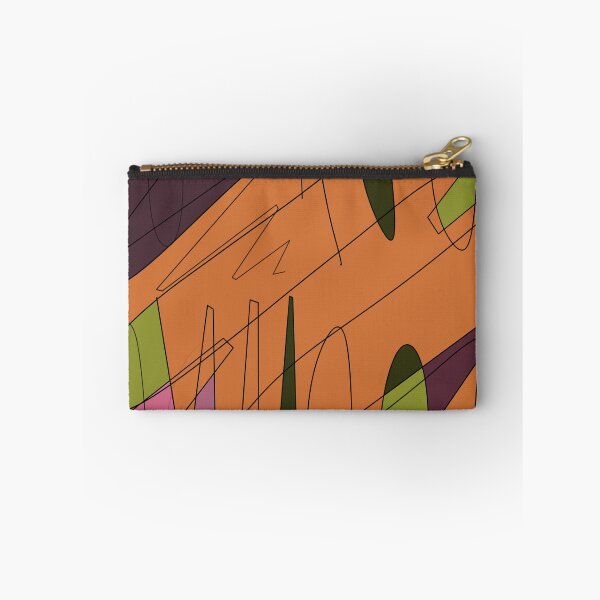 Item preview, Scribble color block fun chaotic orange pattern designed and sold by Yana Mustafina | Boho Soulful Designs.