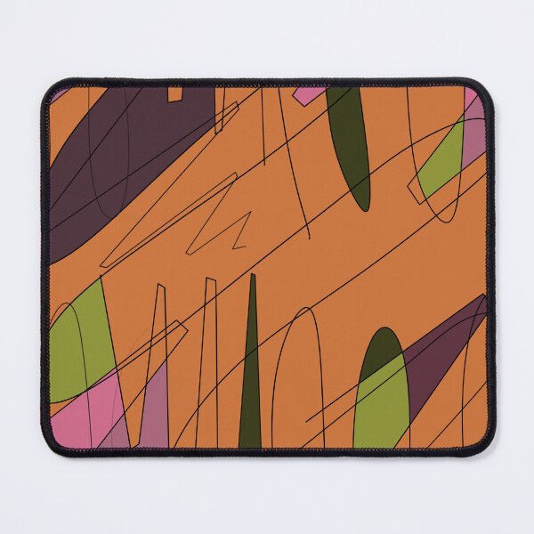 Item preview, Scribble color block fun chaotic orange pattern designed and sold by Yana Mustafina | Boho Soulful Designs.