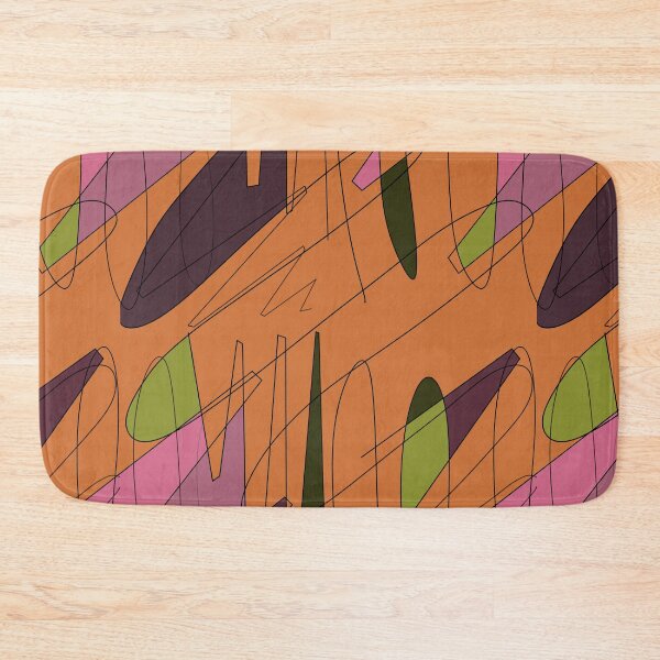 Item preview, Scribble color block fun chaotic orange pattern designed and sold by Yana Mustafina | Boho Soulful Designs.