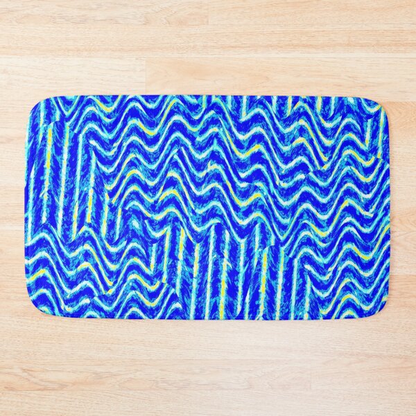 Item preview, Abstract Blue & Teal Glowing Fractal Waves designed and sold by SXW Designs.
