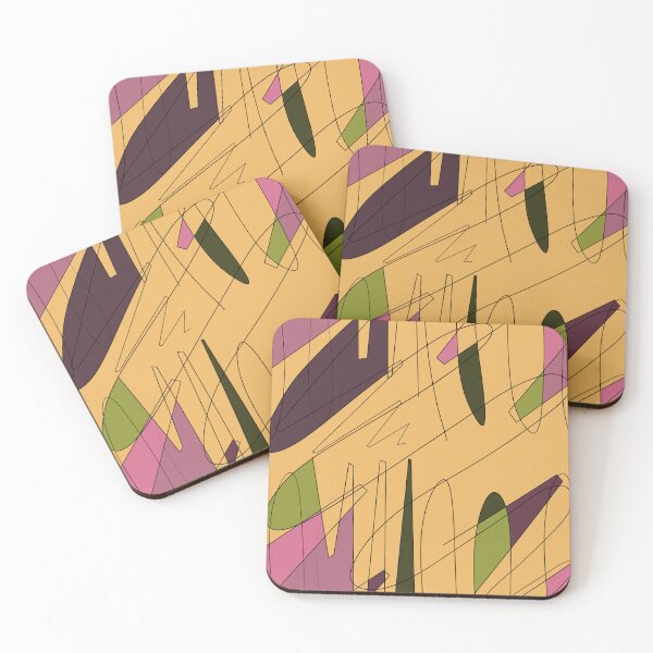 Item preview, Scribble color block fun chaotic yellow pattern designed and sold by Yana Mustafina | Boho Soulful Designs.