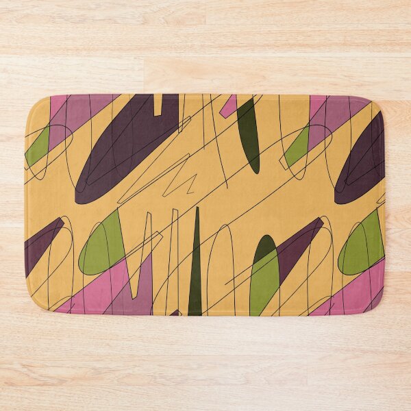 Item preview, Scribble color block fun chaotic yellow pattern designed and sold by Yana Mustafina | Boho Soulful Designs.