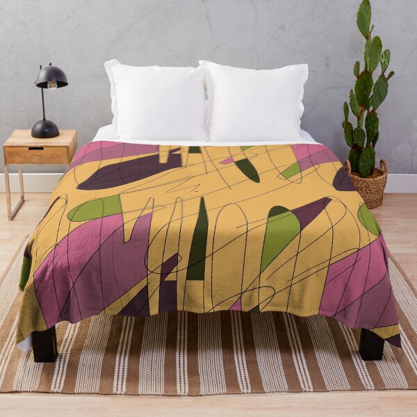 Item preview, Scribble color block fun chaotic yellow pattern designed and sold by Yana Mustafina | Boho Soulful Designs.