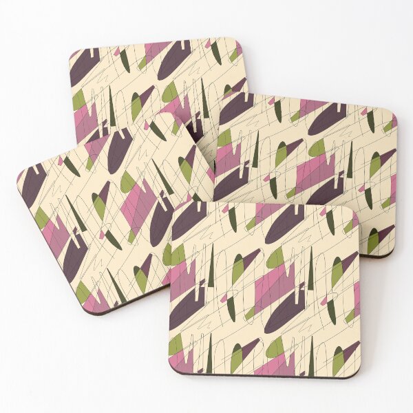 Item preview, Scribble color block fun chaotic beige pattern designed and sold by Yana Mustafina | Boho Soulful Designs.