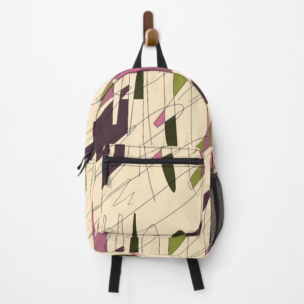 Item preview, Scribble color block fun chaotic beige pattern designed and sold by Yana Mustafina | Boho Soulful Designs.
