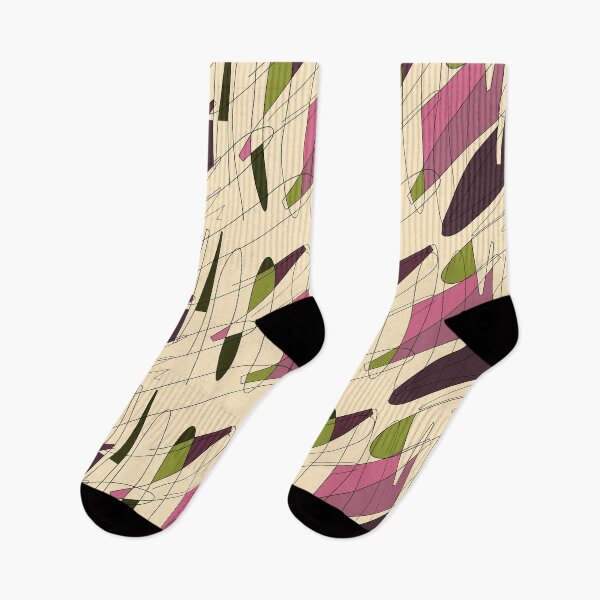 Item preview, Scribble color block fun chaotic beige pattern designed and sold by Yana Mustafina | Boho Soulful Designs.