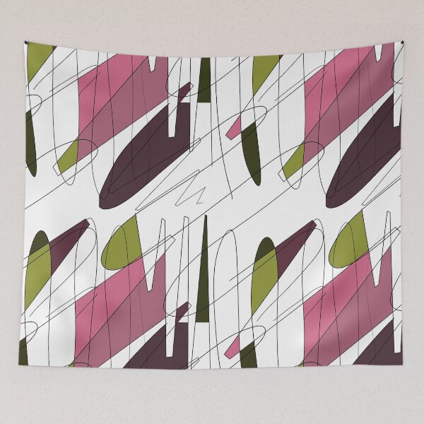 Item preview, Scribble color block cute chaotic seamless pattern designed and sold by Yana Mustafina | Boho Soulful Designs.