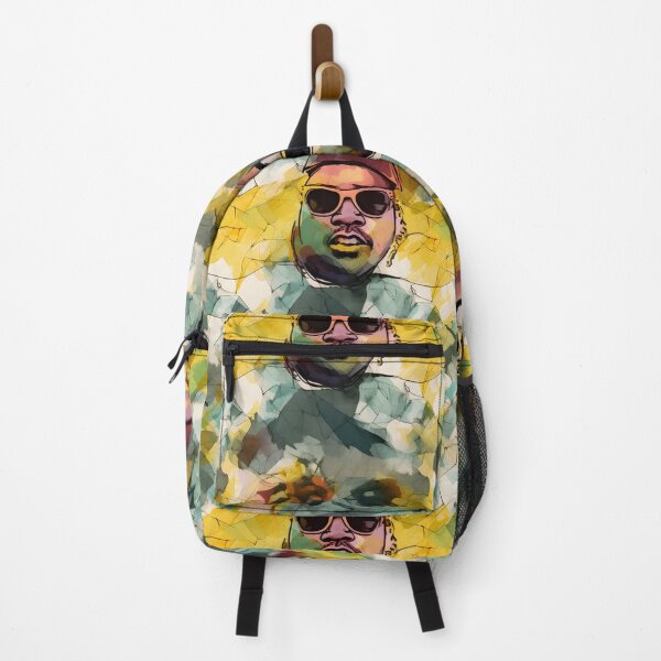 Item preview, E-40 Retro Watercolor Pattern - Vibrant Yellows and Blues Capturing Hip-Hop Vibes designed and sold by Retro-ArtDeco.