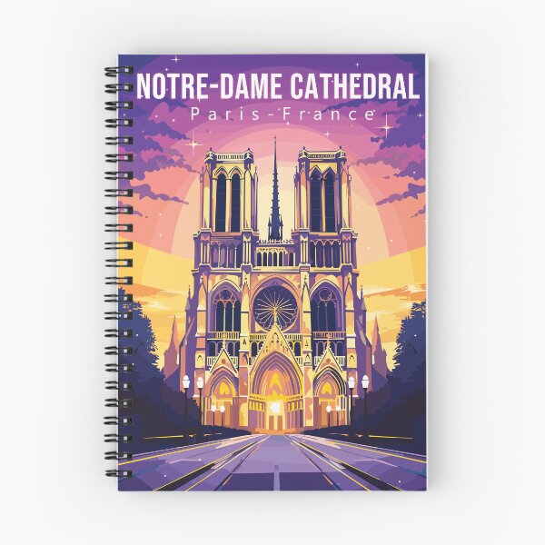 Item preview, Paris, France, Notre-Dame Cathedral, vintage travel art, travel poster Photographic Print designed and sold by SwiftArtHaven.